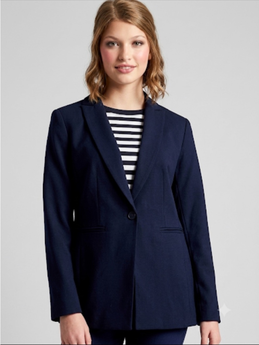 Pendleton Woolen Mills Seasonless Navy Blue 100% Virgin Wool Blazer Size 18W